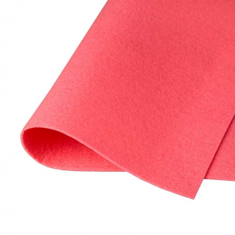 Фетр жесткий, цвет 914 (розовый неоновый), погонный метр