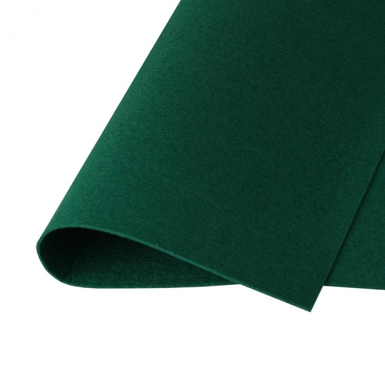 Фетр жесткий, цвет 873 (темно-зеленый), погонный метр