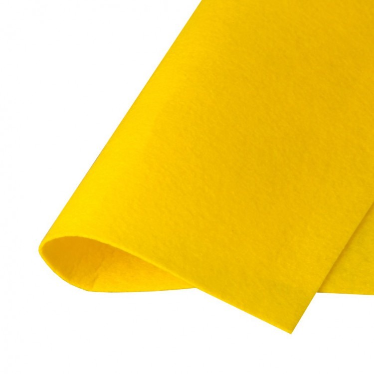 Фетр жесткий, цвет 819 (желтый), погонный метр