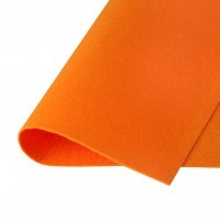 Фетр жесткий, цвет 823 (оранжевый), погонный метр